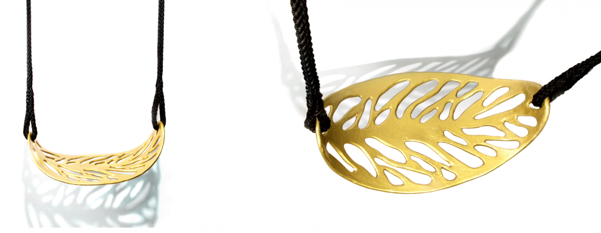 Gold Plated Leaf Swing Veronica Mar